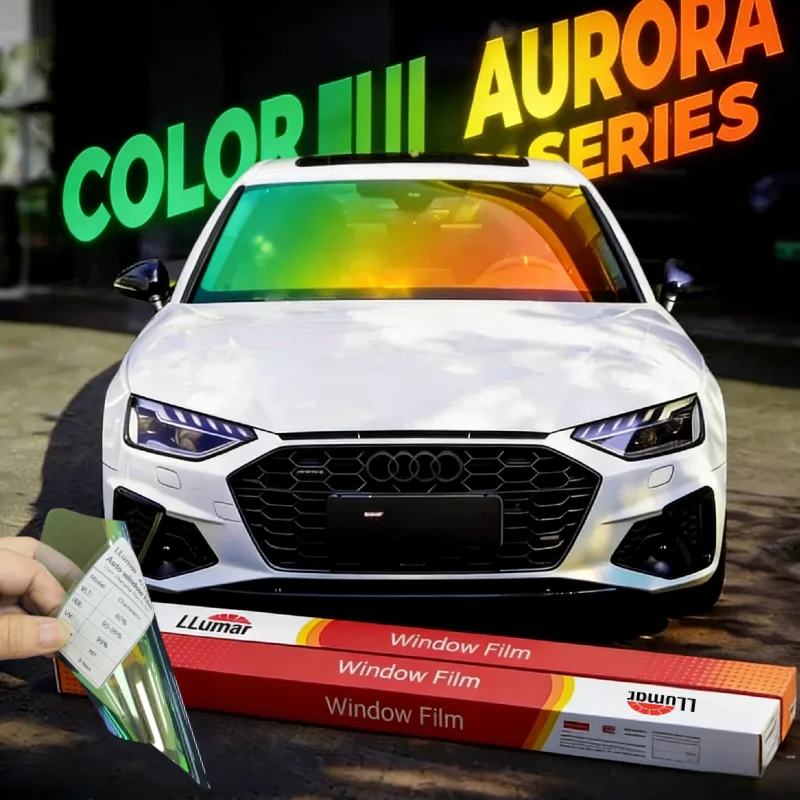 Premium LLumar Chameleon Color Change Car Tint Film Nano Ceramic 99% UV IRR Block VLT60% High Heat Rejection PET No Fade