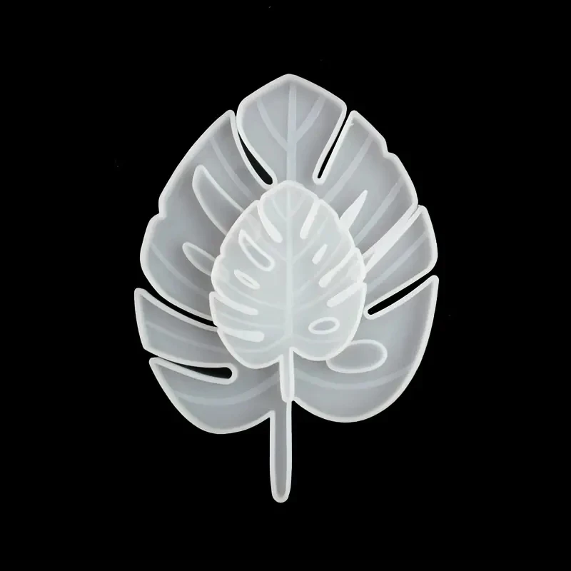 Tropical Leaves Coaster Resin Molds , Palm Leaves Silicone Mold for Faux Agate Slices Cups Mats Coasters Decoration