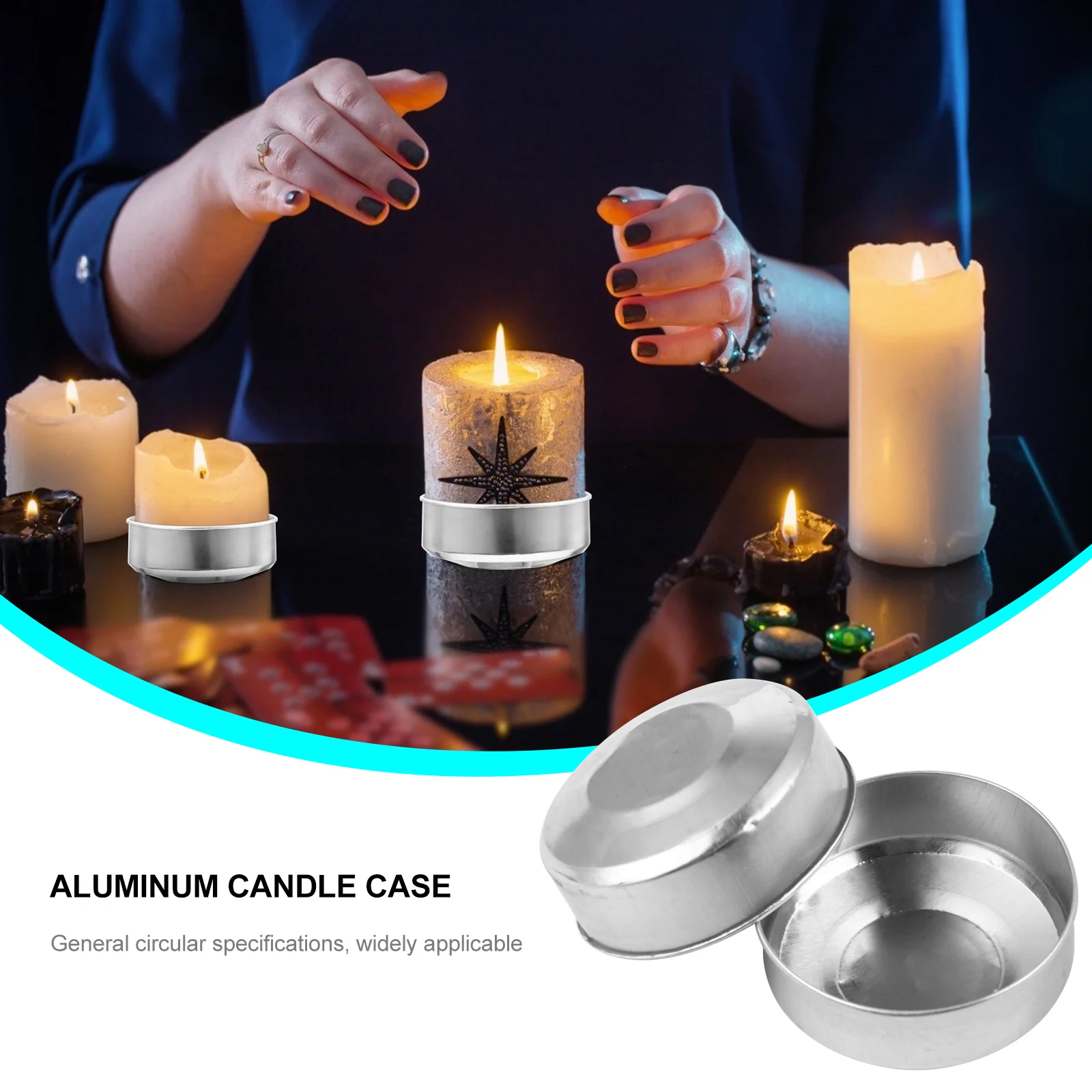 100 Pcs Aluminum Box Candlestick Empty Case Soy Wax Tea Light Containers Mold DIY Travel