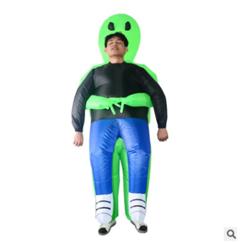 ET-Alien Inflatable Monster Cary costume Green Alien Cosplay costume For Adult Carnival Purim Party Festival Stage