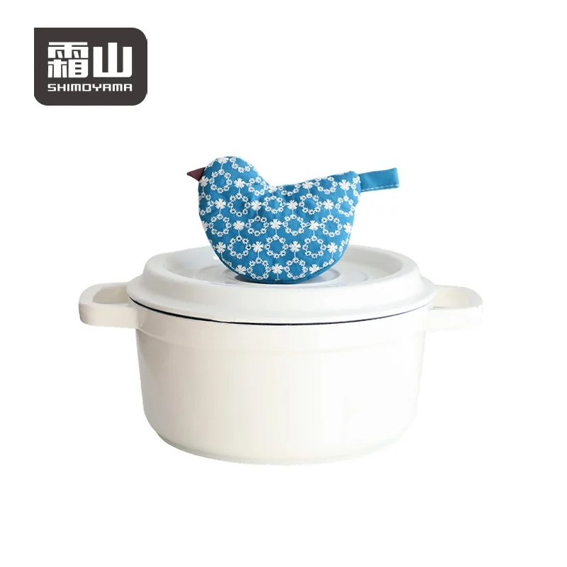 

SHIMOYAMA Farm Fabric Pot Cap Heat Resistant Handle Cover Insulated Bird Shape Pot Holder Kitchen Anti-hot Lid