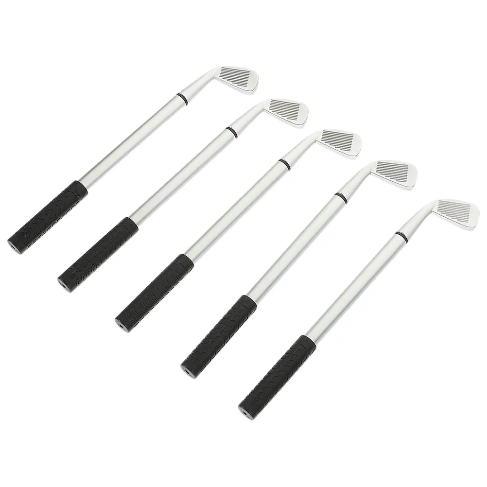 

5pcs Golfing Ballpoint Pen Set Novelty Club Shaped Desk Stationery For Office Home School Gifts Men Women Souvenirs