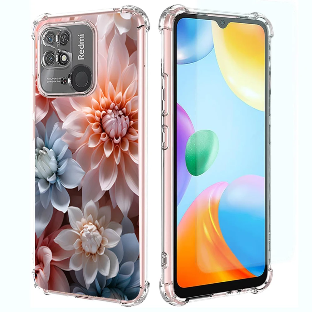 For xiaomi redmi 10c Case Back Cover for redmi 10c Case transparent Cover Soft TPU Silicone Fundas Coque