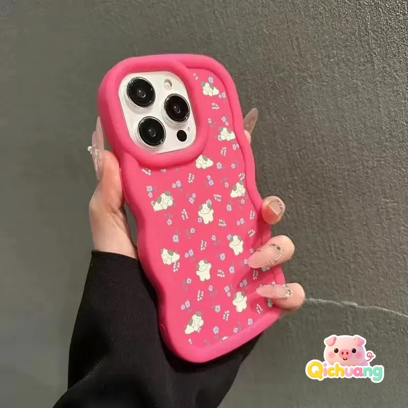 Чехол для телефона с 3D-волнами и милым собачьим принтом для Redmi A5 A4 A3 Pro A2 A1 Plus K70E K30 K30i Y2 S2 Note 8 7 Pro 5G 4G, парная задняя крышка