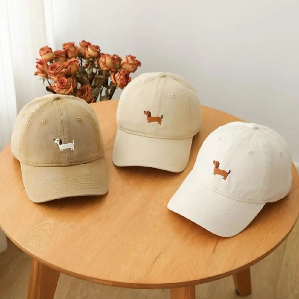 

Fashion Korean Style Cartoon Animal Baseball Cap Cotton Embroidery Sun Hat Sunscreen Hat Baseball Hat Peaked Cap Outdoor