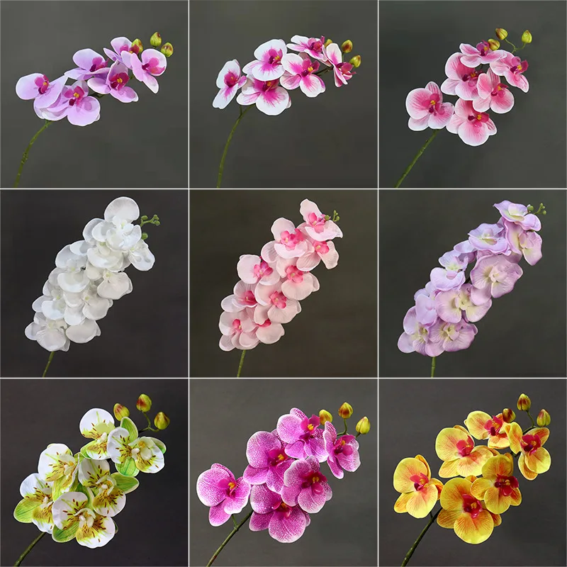 

3D French Phalaenopsis Orchid Fake Flower Home Wall Wedding Decoration Christmas Diy Artificial Flower Desktop Flower Arrangemen