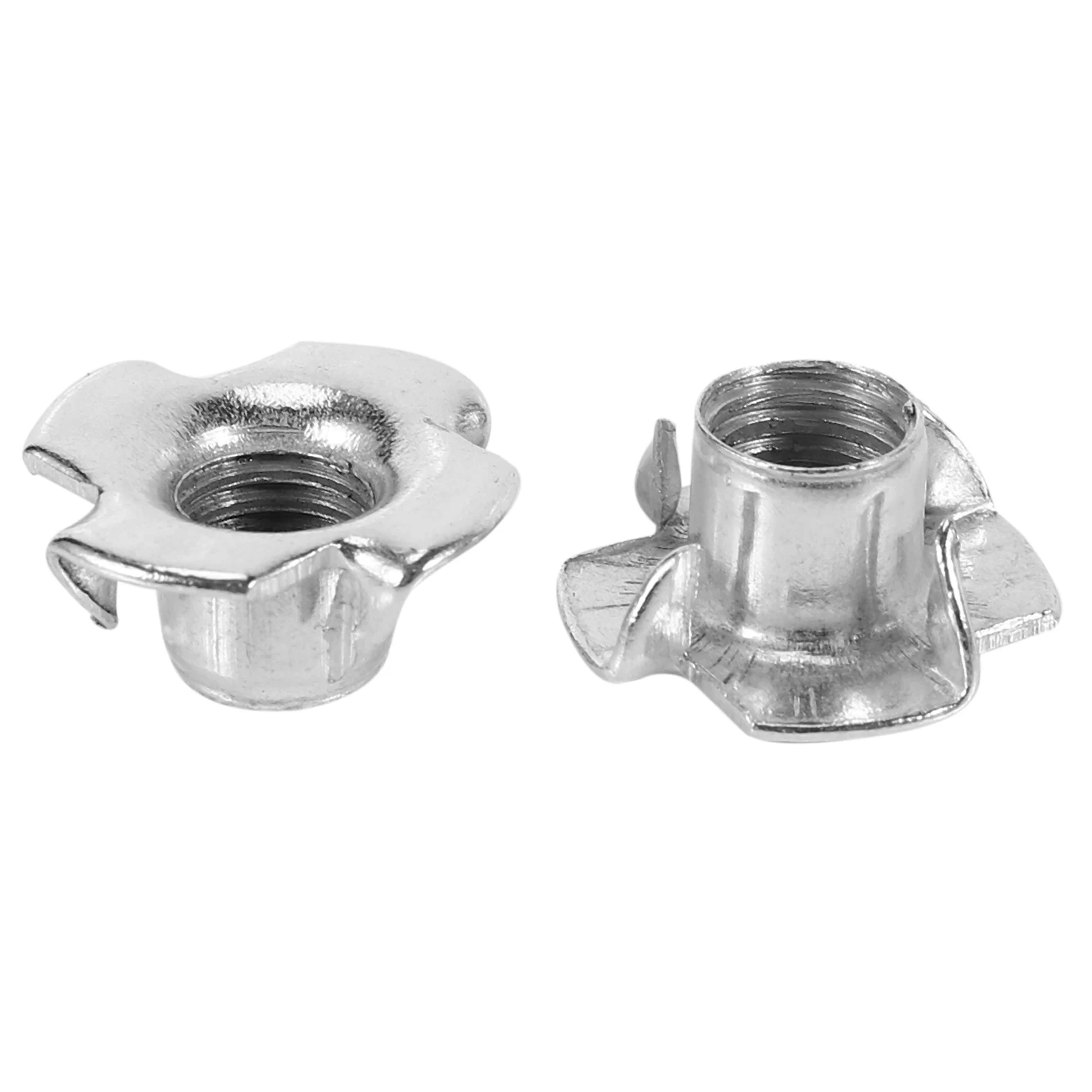 A96K-100Pcs M8 Metal Captive T Nuts Pronged Tee Blind Nuts Metric
