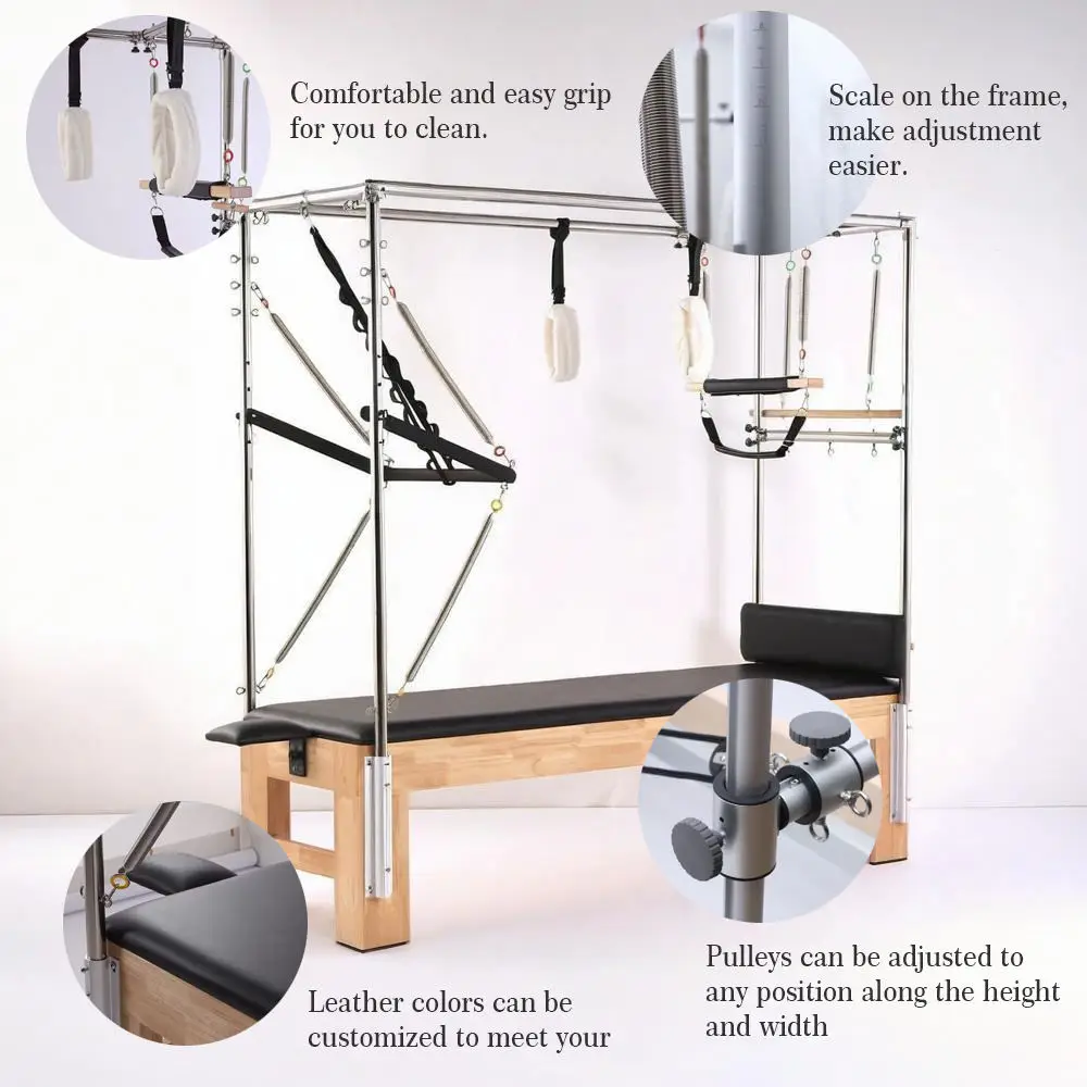 

OEM Certified Chinese Professional Equipment Maple/Oak Pilates Bed Core Training Body-Shaping Multi-Function Training Bed
