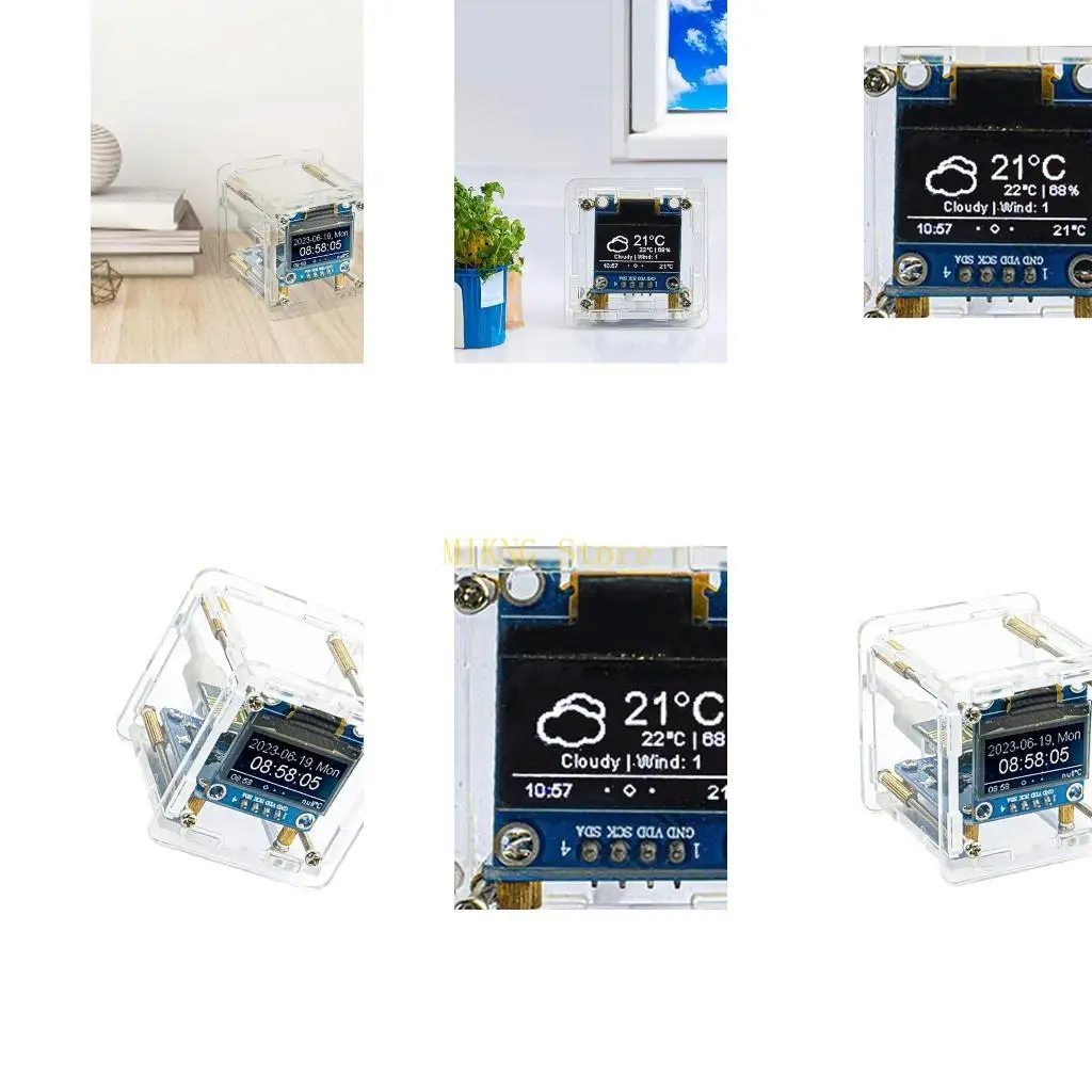 

Small WiFi Digital Clock Soldering Digital Weather Clock best sale