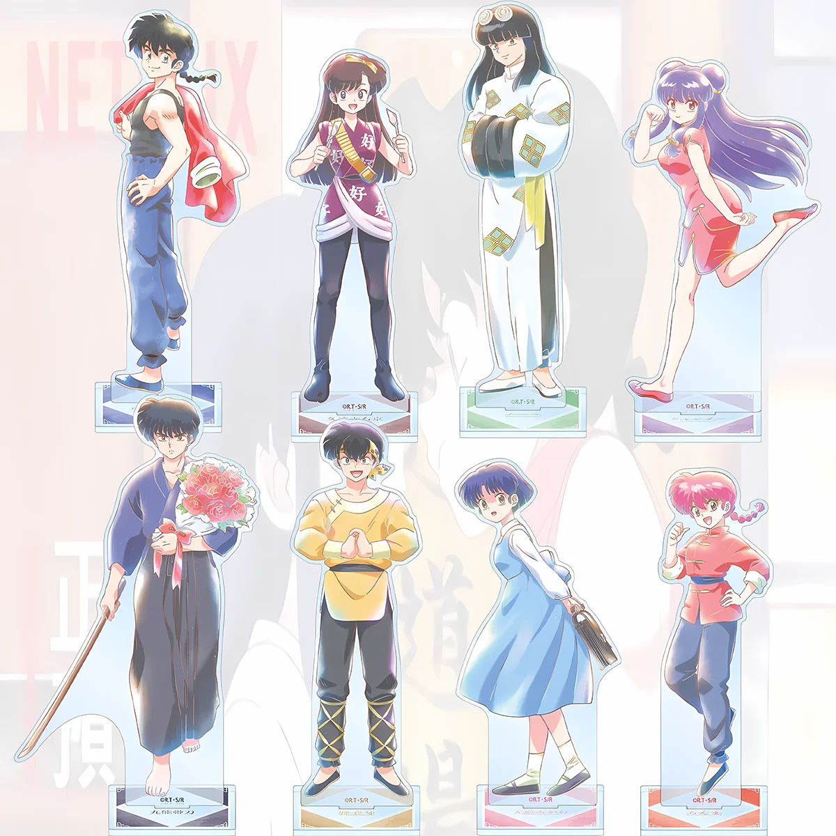 Anime Ranma 1/2 15cm Acrylic Stand, Saotome Ranma, Mother's Day Decor for Desktop, Bookshelf and Anime keychain
