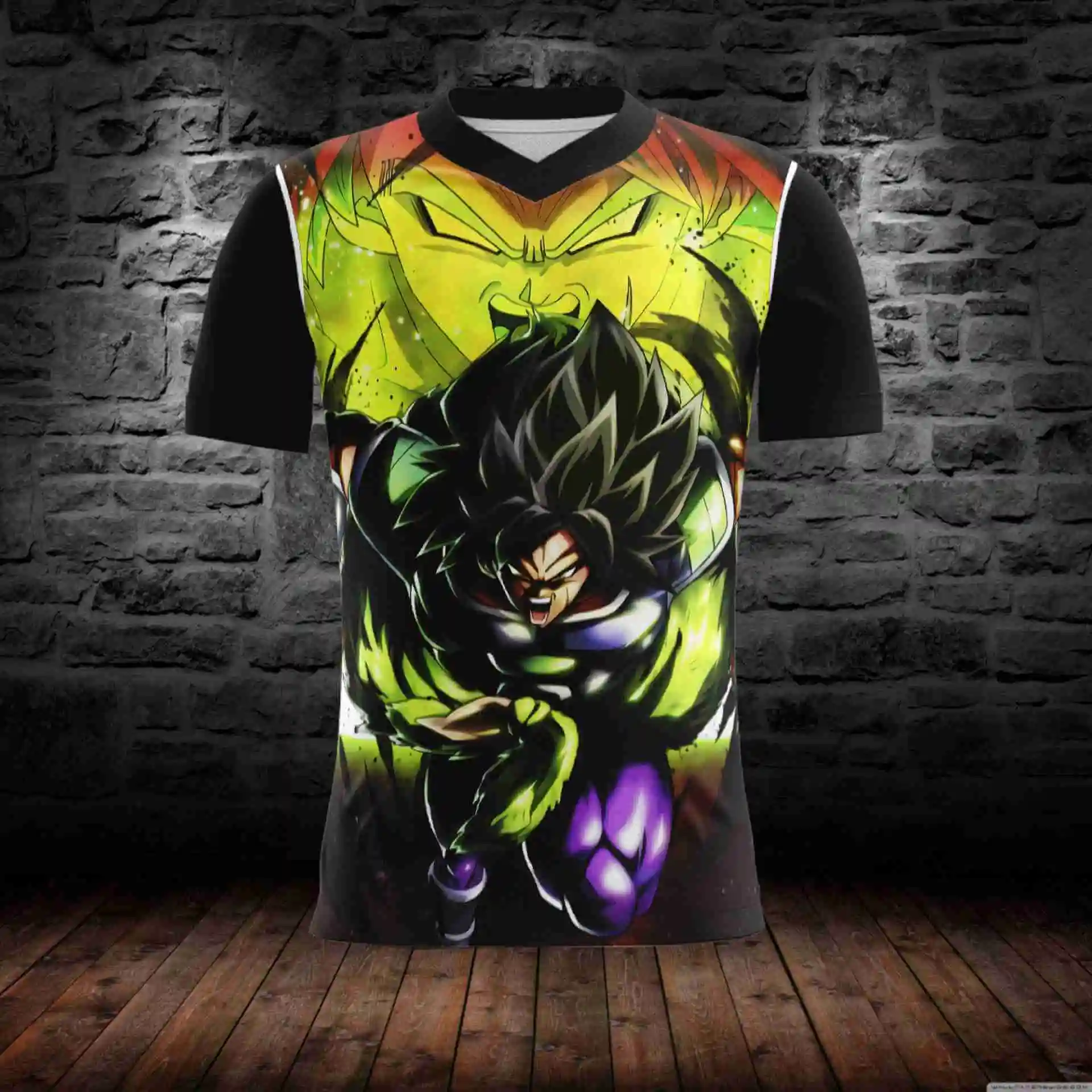 Trendy Unisex V Neck Collectible Dragon Ball Goku Warrior Tee Soft Top Ideal For Night Out And Casual Street Style Looks