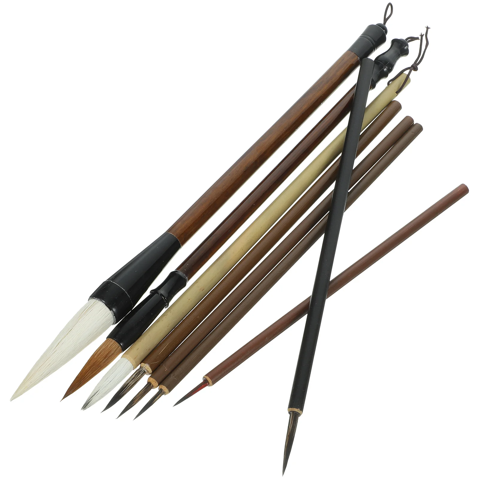 

1 set 1 Set Chinese Calligraphy Brush Set Wooden Handle For Watercolor Painting Ink Art Japanese Style Stationery Professional