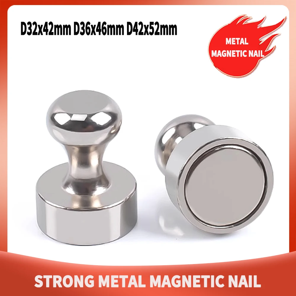 D32x42 Metal Magnetic Nails D36x46 Strong Magnetic Nails Fridge Pastes White Board Office Powerful Magnet Thumbtack D42x52
