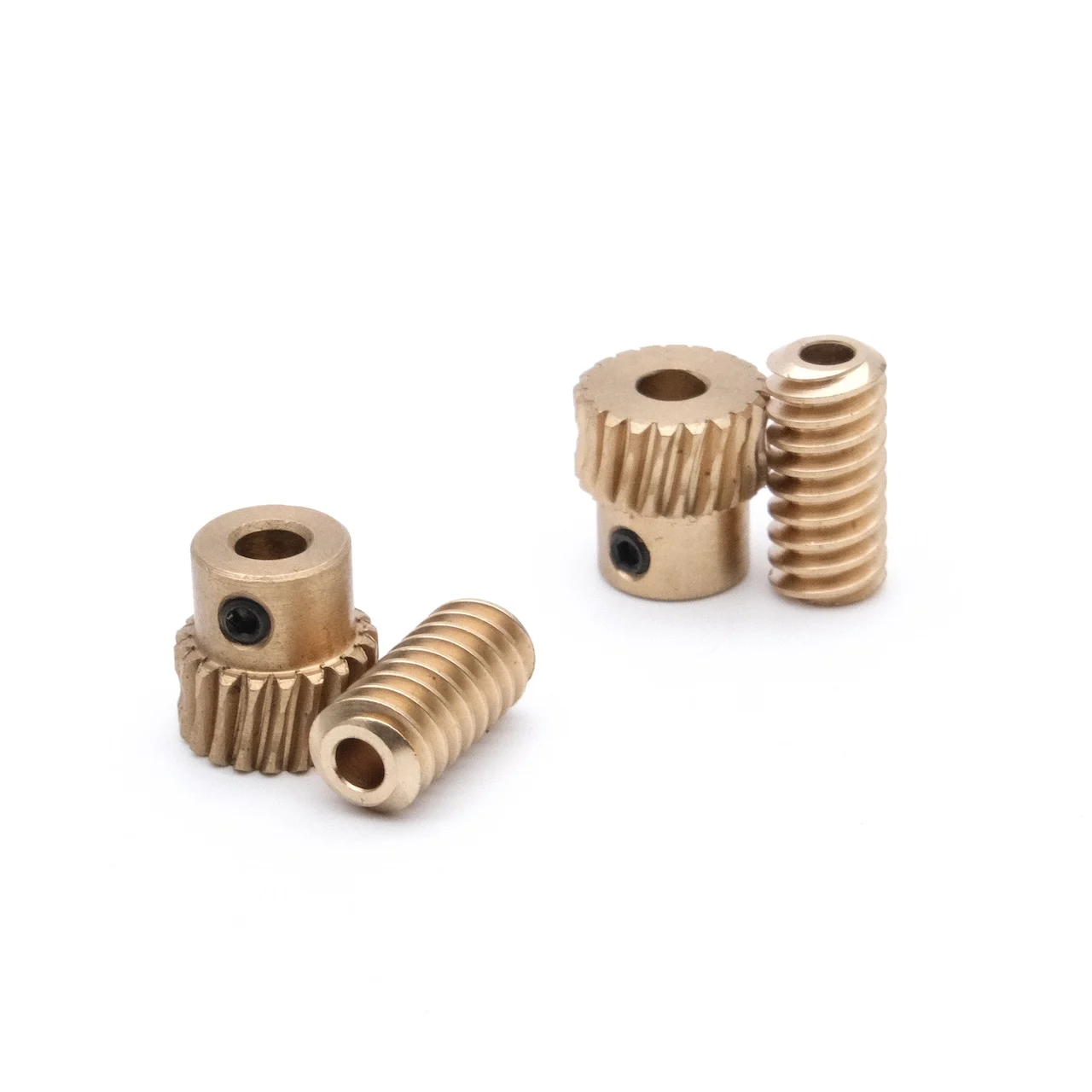 1:10 Copper Worm Gear 0.5M 2.3/3/3.175mm Small Accessory Intelligent Door Lock Electric Tool Deceleration Wheel