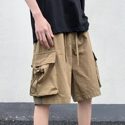 Short cargo baggy décontracté pour homme avec poches rétro, bermuda hip hop, High Street, mode estivale, Y2K, 2023