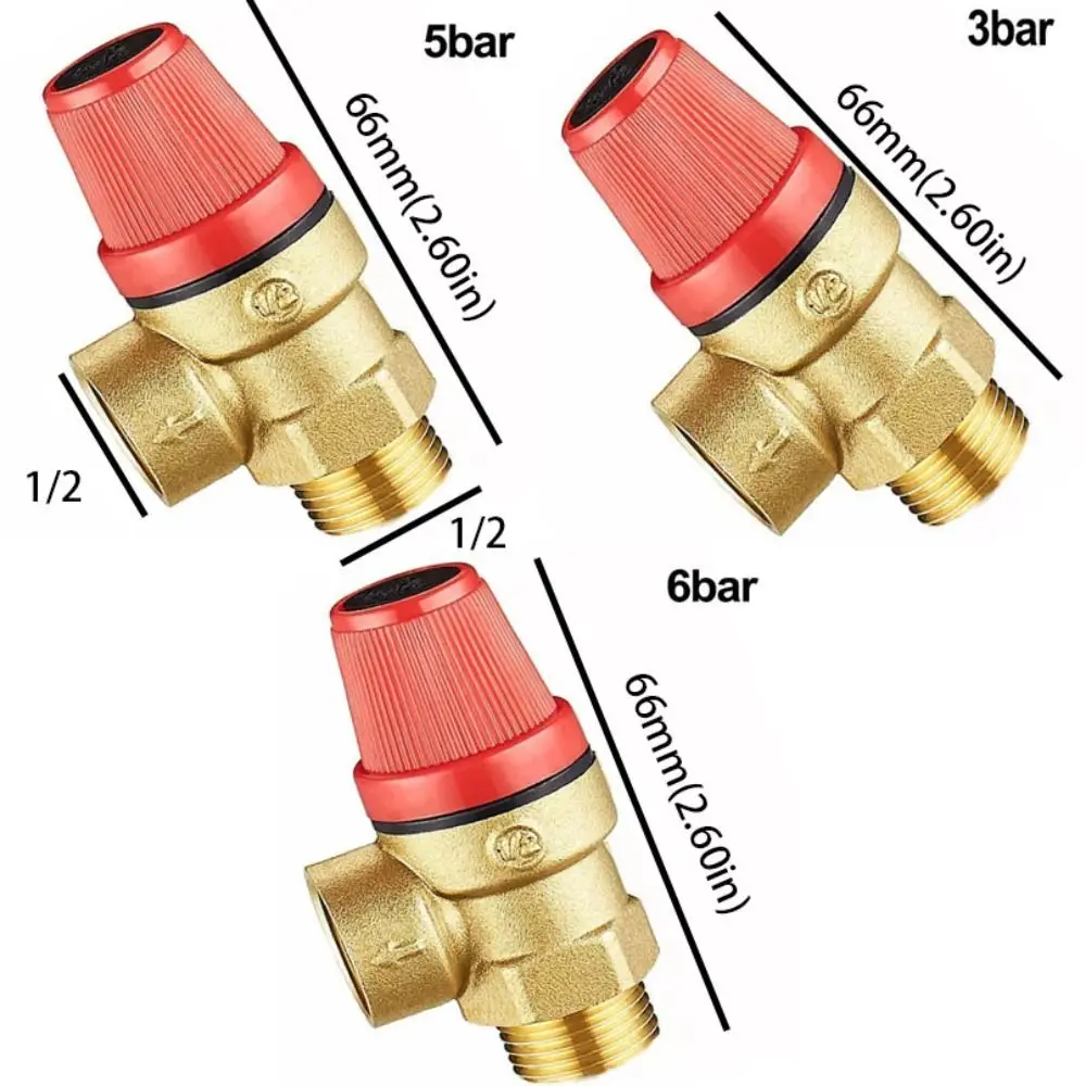 Color Gold Pressure Valve Easy Installation Inner and Outer Wire Drain Switch Brass Material Efficient Pressure Control