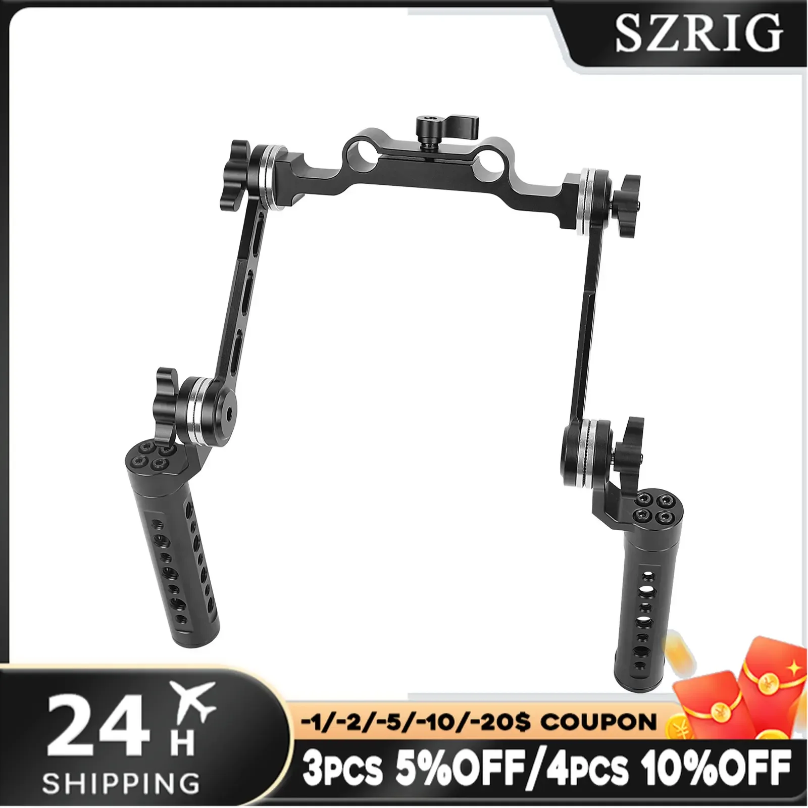 SZRIG Adjustable ARRI Rosette Handgrip Kit With Extension Arm For Dslr Shoulder Rig Cheese Handle Grip Photo Studio