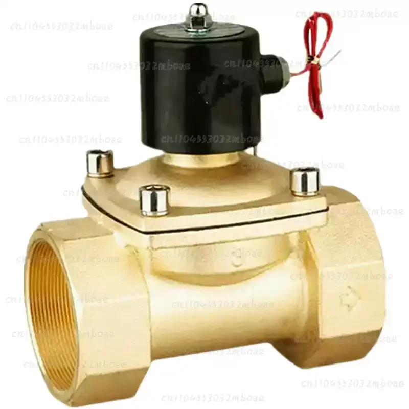 2 Way 3 Inch Solenoid Valve 220V AC Normally Close Wire Lead Type Large Brass Water Valve 2W800-80