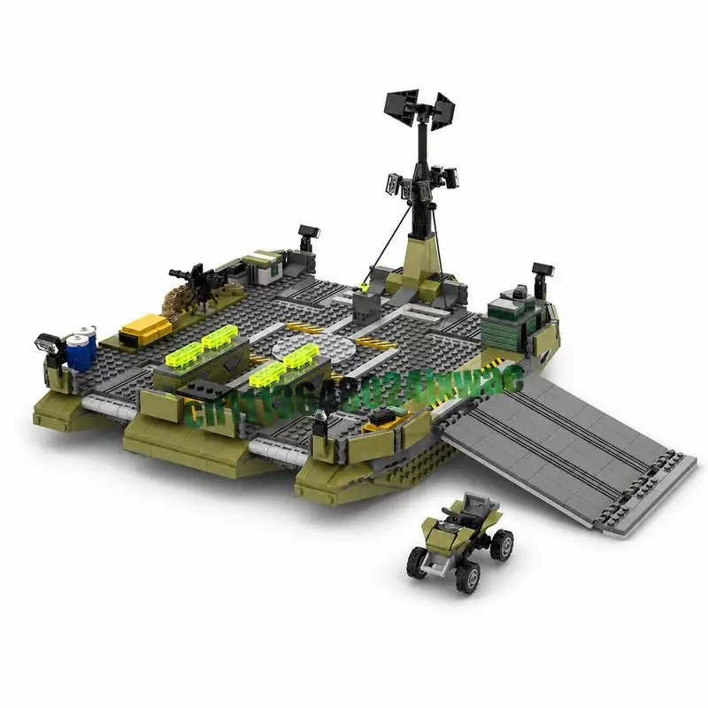 NEW 1398Parts Forward Operating Base FOB Sci-Fi Battle Station MOC Custom Puzzle DIY Assembly Technical Blocks Toy Display Gift