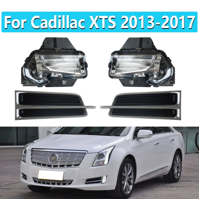 LED DRL Daytime Running Light For Cadillac XTS 203-2017 Headlight Turn Signal Lamp Front Fog Light Fog Lamp Cover Grill Bezel