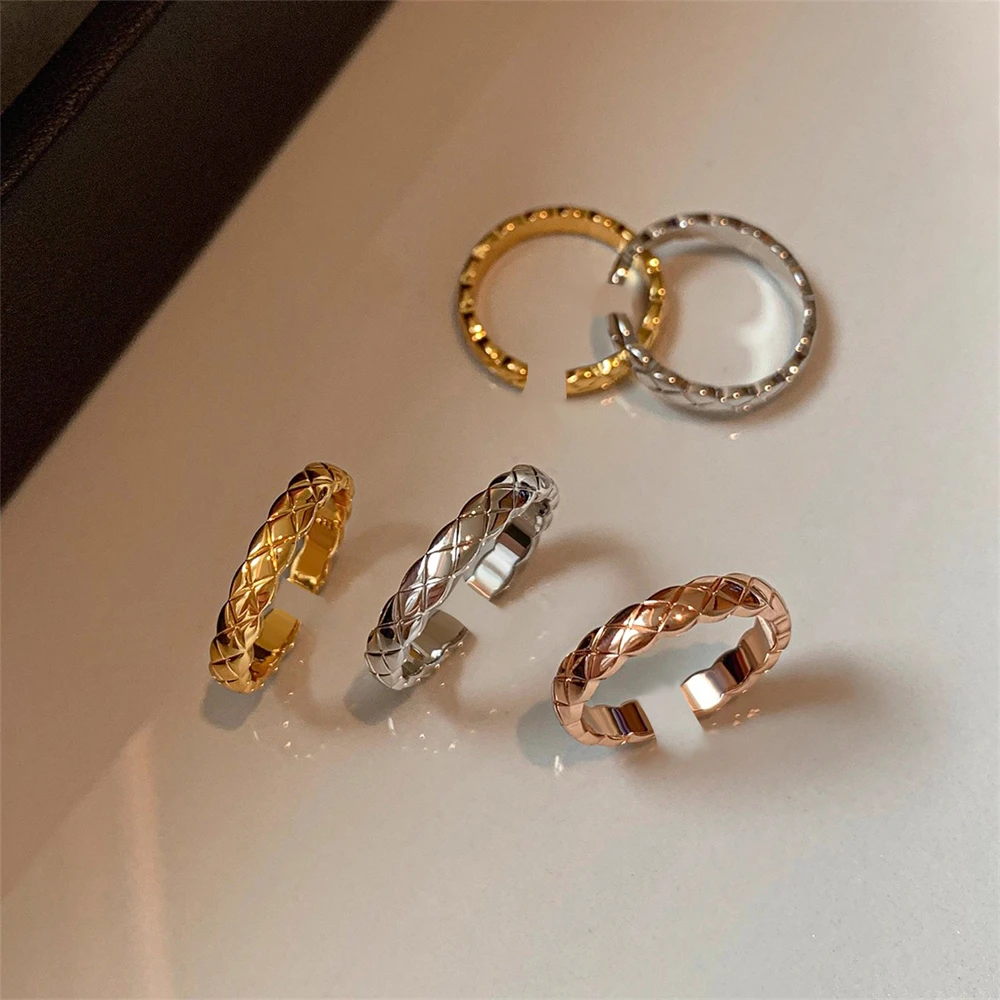 

Легкие роскошные минималистичные штабелируемые кольца в шахматном порядке в стиле хип-хоп, универсальный браслет вечности, микроинкрустированные ювелирные изделия с полным цирконом