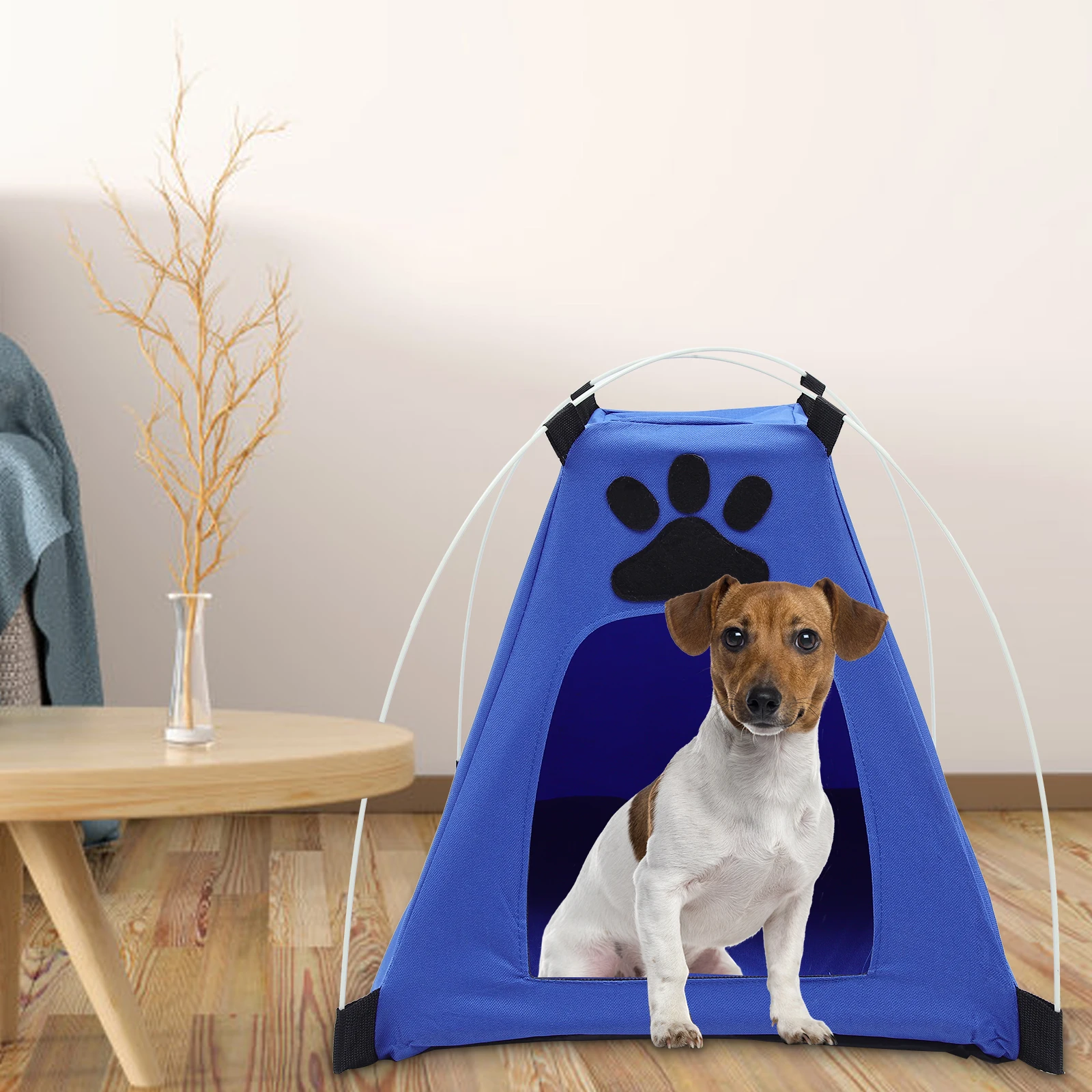 Kühlendes Haustierzelt für kleine Tiere, abnehmbares, atmungsaktives Hundehaus mit kompaktem Design, Sommer-Indoor-Spielversteck, Hütte für Katzen