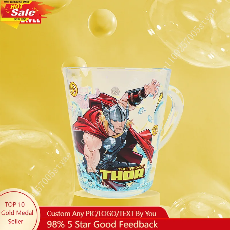 

Стаканы для напитков Thor Deadpool Hulk: Портативные пластиковые косплей-стаканы Marvel с защитой от протекания для холодных напитков