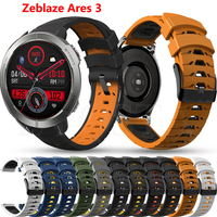 22mm Smart Watch Band Straps for Zeblaze Ares 3 Pro Silicone Wristband for Zeblaze Stratos 3 2 Lite Band Bracelet Accessories