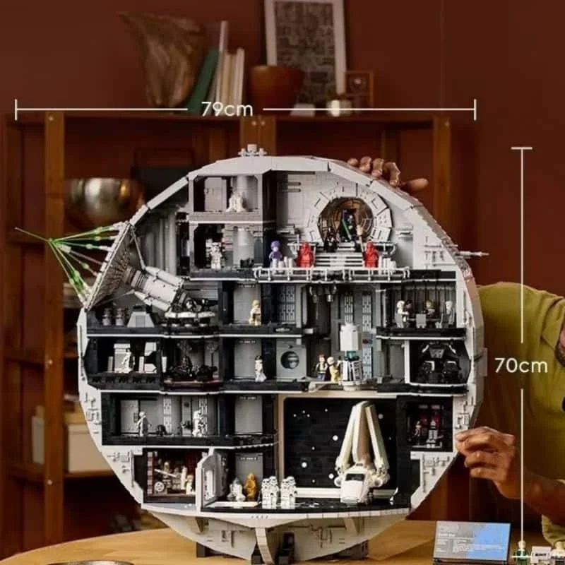 9023 Uds. Juguetes Moc 75419 ladrillos más grandes estrella de la muerte bloques de construcción Ucs montar modelo regalos de cumpleaños para niños niño chico adulto