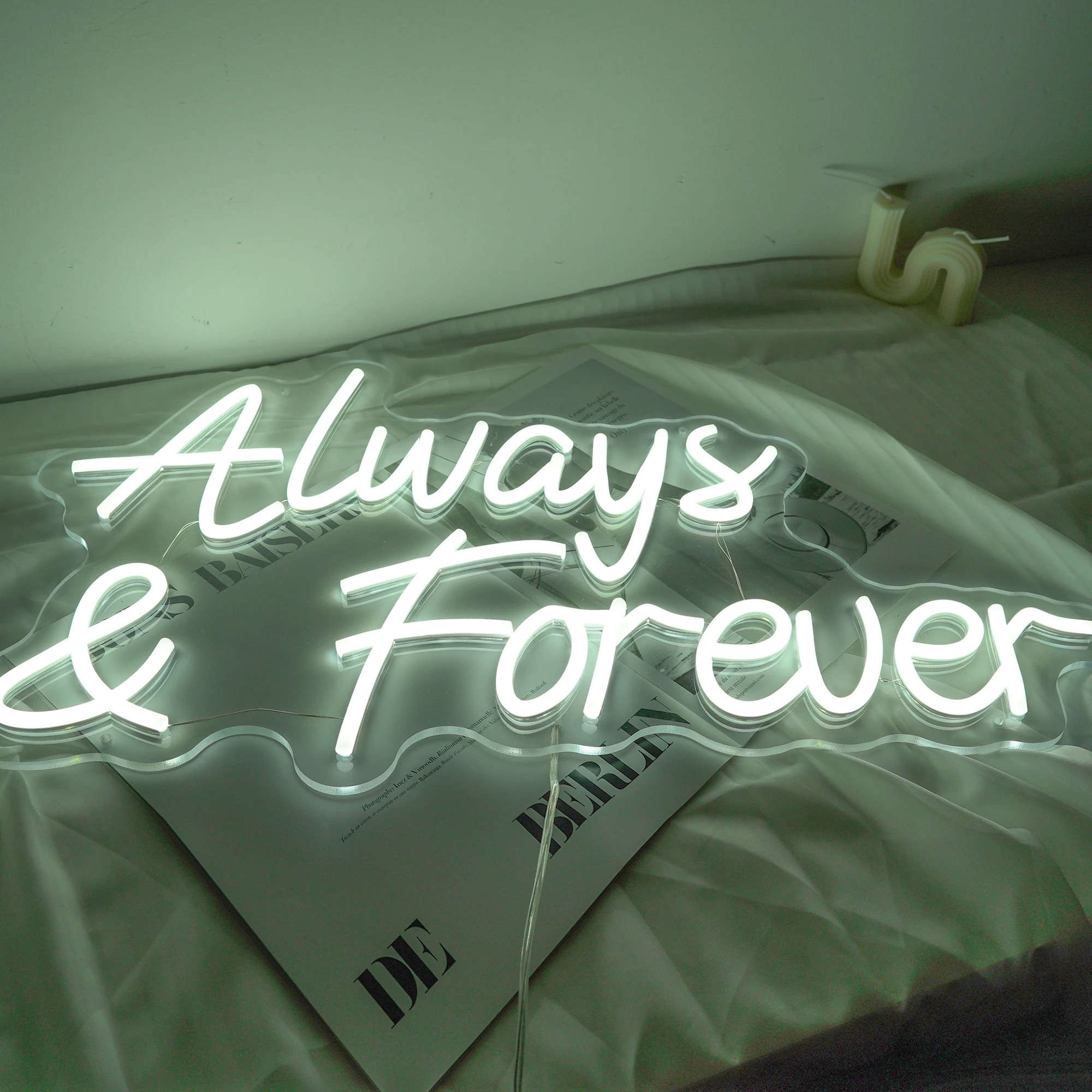 Always & Forever Neon Sign Custom Wall Decor Custom Neon Sign Bedroom Wall Decor Neon Sign Lights Gift For Her Engagement Gifts