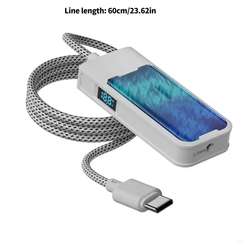 3/4 In 1 Charging Adapter Type C To 3.5mm For 60W Power Delivery Music Listening Data Transfer Fast Charging Expansion F19E