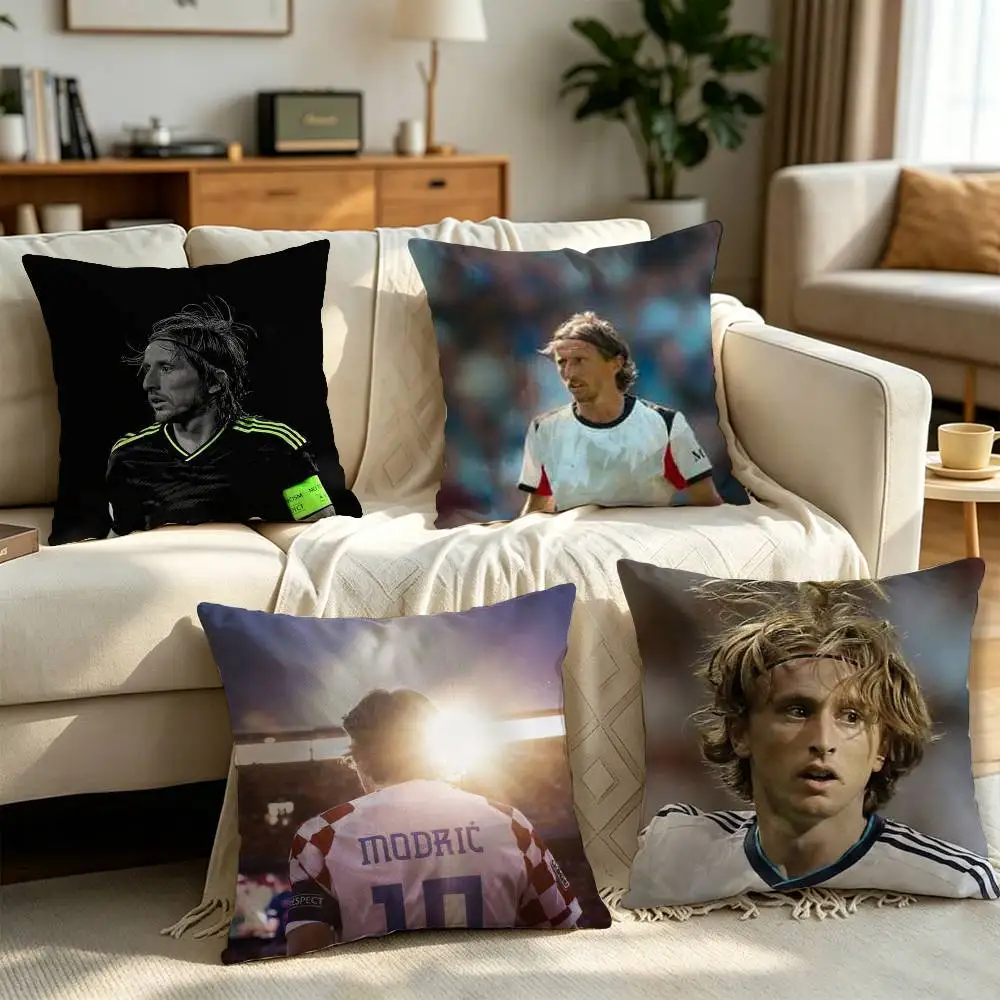 

Football Star L-Luka M-Modric Pillow cover Soft Microfiber Pillowcase Home Sofa Decor Surprise Decorative printed.