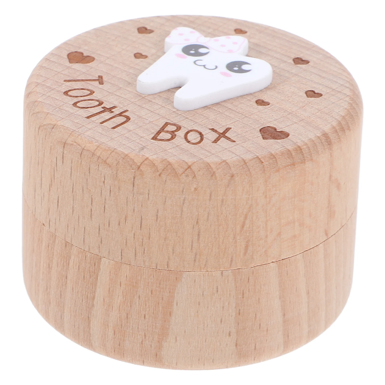 صندوق تذكار لأسنان الأطفال الخشبية، حامل أسنان لطيف، صدر صغير لشعر الأسنان المفقودة، صندوق أسنان للأولاد والبنات