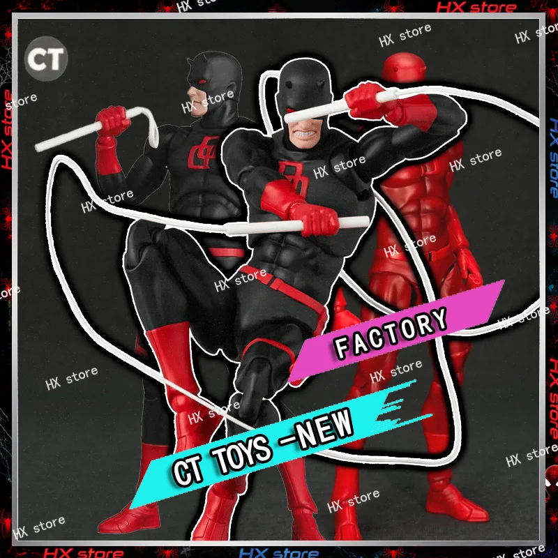 

In Stock Ct Toys Daredevil Black 999 Red Mafex 223 Figure Comic Version Anime Action Figure Figurine Statue Model Gift Kids Toys