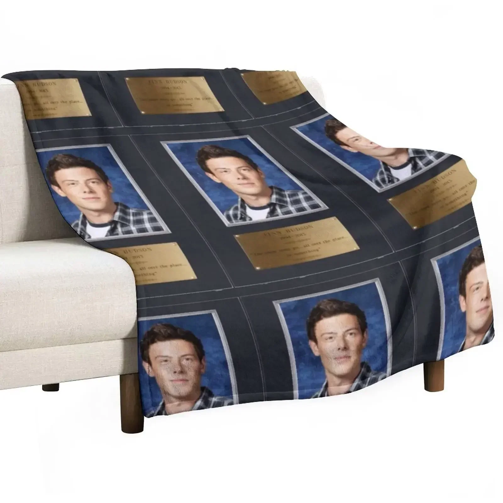 Plaque of Finn Hudson Throw Blanket Blankets For Bed Hair Bed covers Soft Plush Plaid Blankets