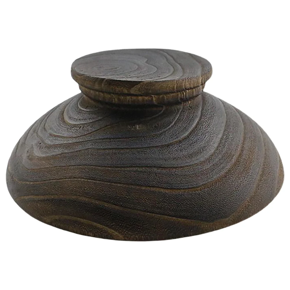 

Vintage Solid Wood Fruit Tray Round Pedestal Serving Platter For Home Kitchen Coffee Table Decor Dining Room Centerpiece