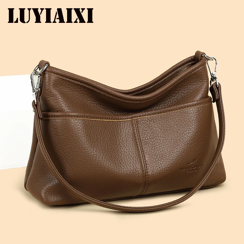 

Высококачественная роскошная женская сумка-кроссбоди из мягкой искусственной кожи, однотонная, дизайнерская, новая, женская сумка через плечо, мессенджер, сумка-сак.