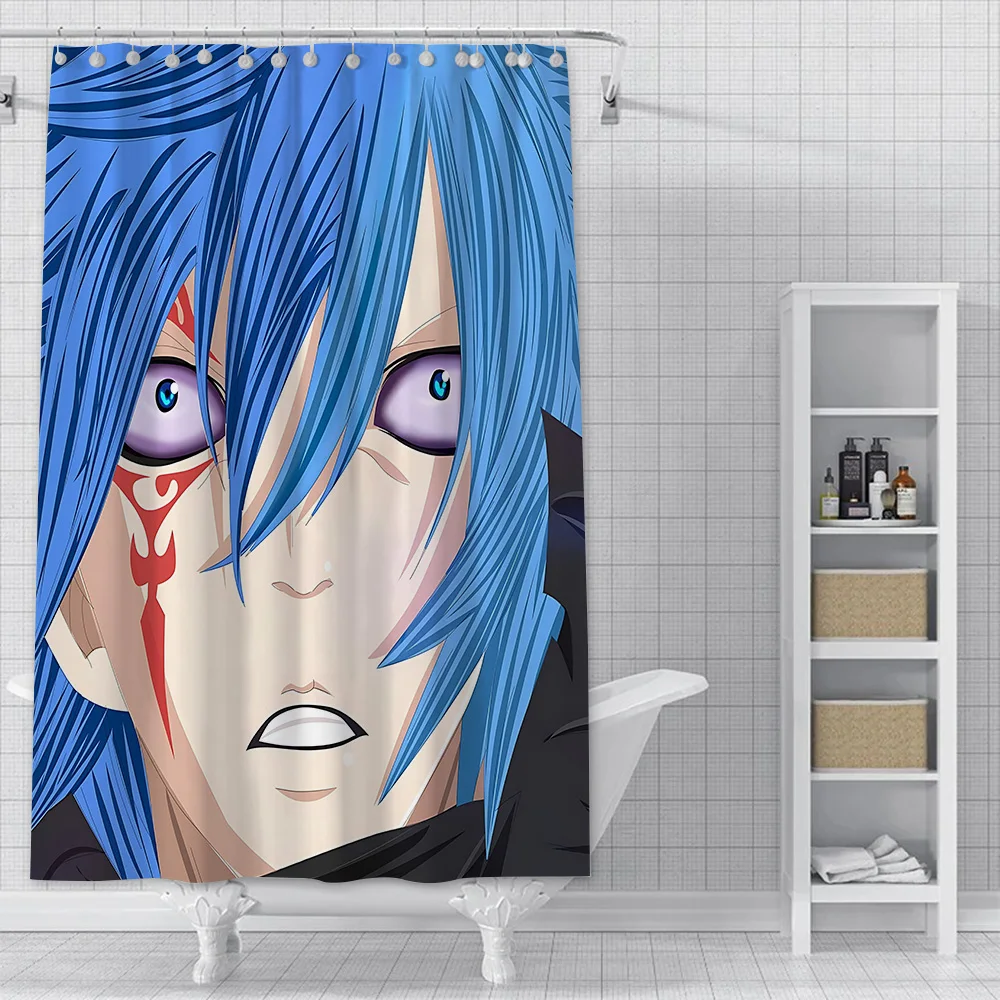 Anime F-Fairy T-Tail  Shower Curtain Waterproof Polyester Fabric Colorful Bath Curtains Home Bathroom Decor Curtain With Hook