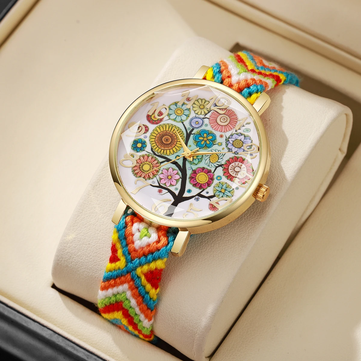 

1 шт. женские подарочные часы модные повседневные персонализированные цифровые циферблаты модные классические кварцевые часы (коробка в комплект не входит)