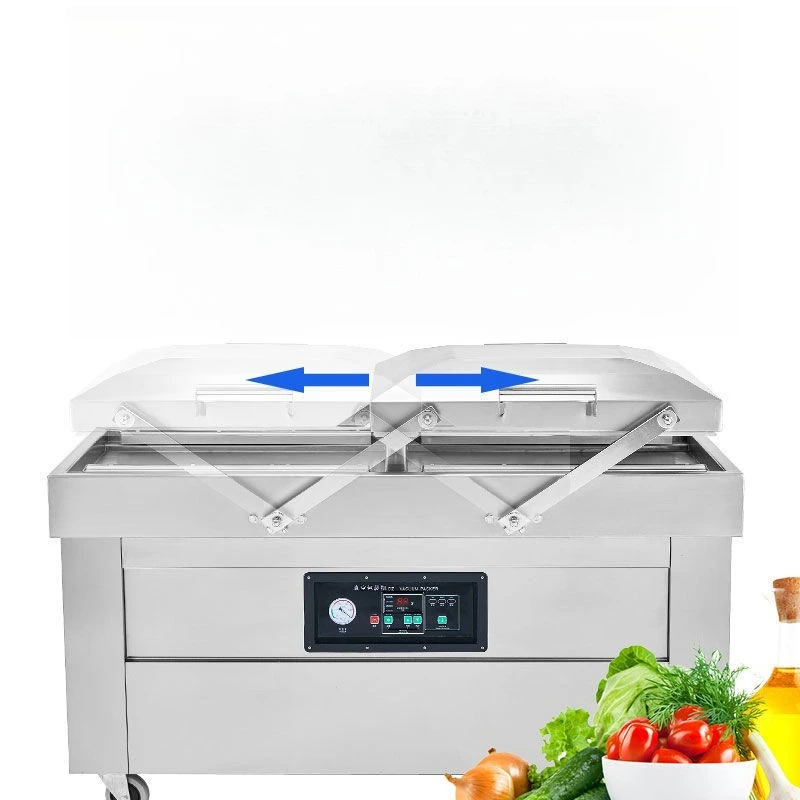 

Automatic high-grade vacuum machine Large commercial double-chamber food packaging Vacuum packing, compression and sealing