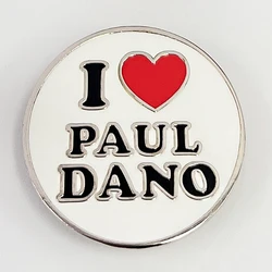 i love paul dano button badge heart enamel pin