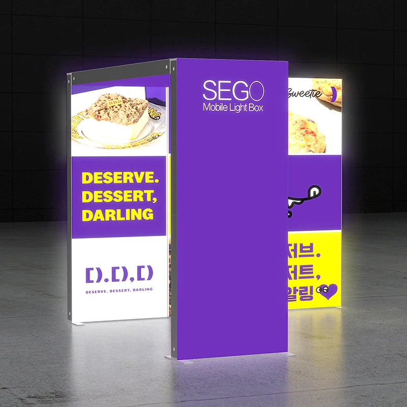 Struttura semplice Circa 10x10 piedi SEGO Lightboxes Facile installazione Display per stand per esposizioni commerciali con ponte singolo per mostrare