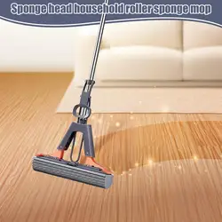 Floor Roller Mop Adjustable Handle Floor Roller Mop In PVA Sponge Efficient Cleaning Absorbent Sponge Mop For Hardwood Tile