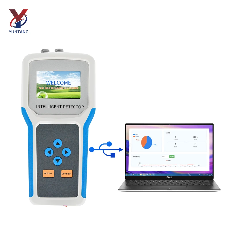 Soil Multi Parameter Analyzer, Moisture, Temperature, Salinity, Conductivity, PH, Nitrogen, Phosphorus, Potassium Analyzer