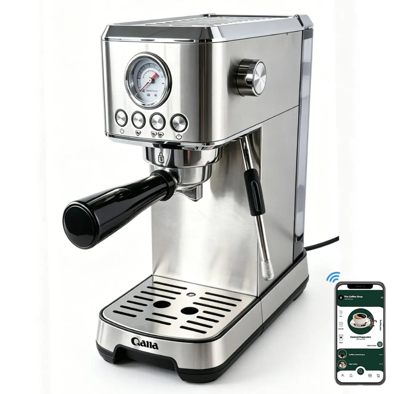 

&* Programmable Espresso Coffee Maker For Home Use Stainless Steel Machine For Hotels