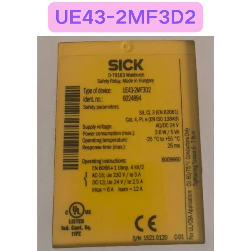Brand New Original UE43-2MF3D2 6024894 Safety Relay Module Single/Dual-Channel 24VACDC 2n/o 1n/c Fast delivery