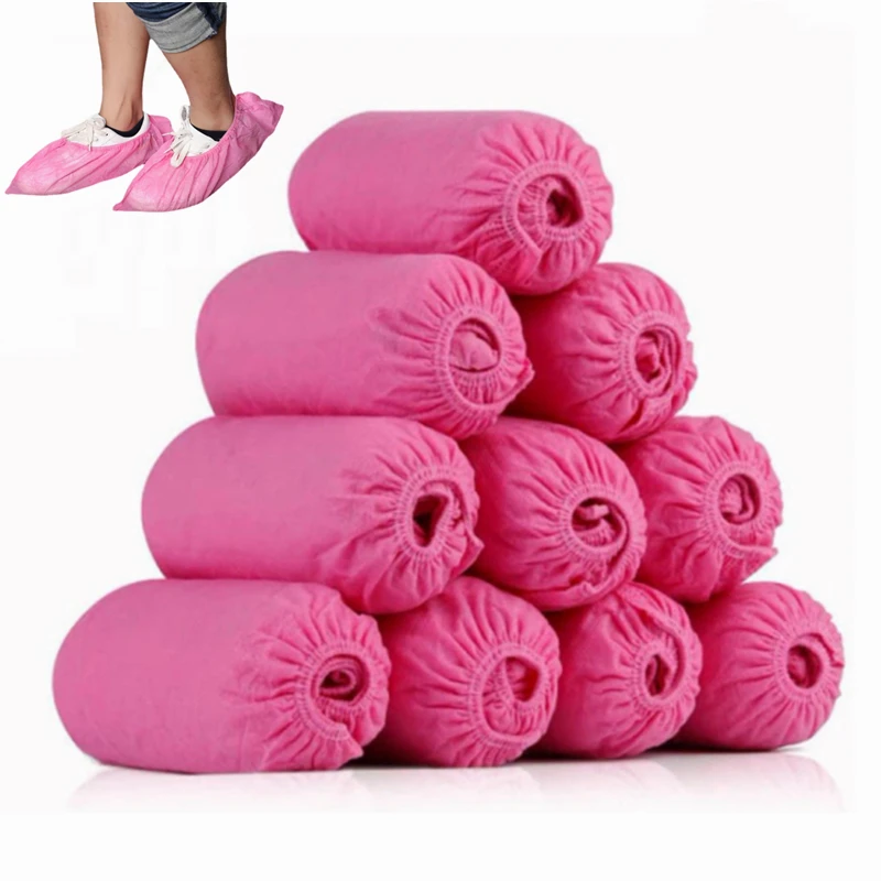 Disposable Boot & Shoe Covers 100Pack Non-Slip Water Resistant Boot Booties Overshoes Indoor Floor Carpet Protector Foot Covers