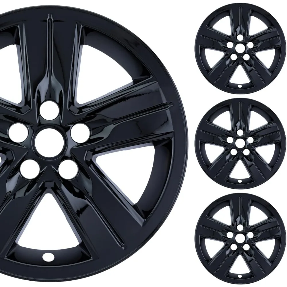 Комплект глянцевых черных колес, изготовленный для Chevrolet Trax (2017-2023) |   Прочная крышка из АБС-пластика |   Подходит для колеса OEM напрямую