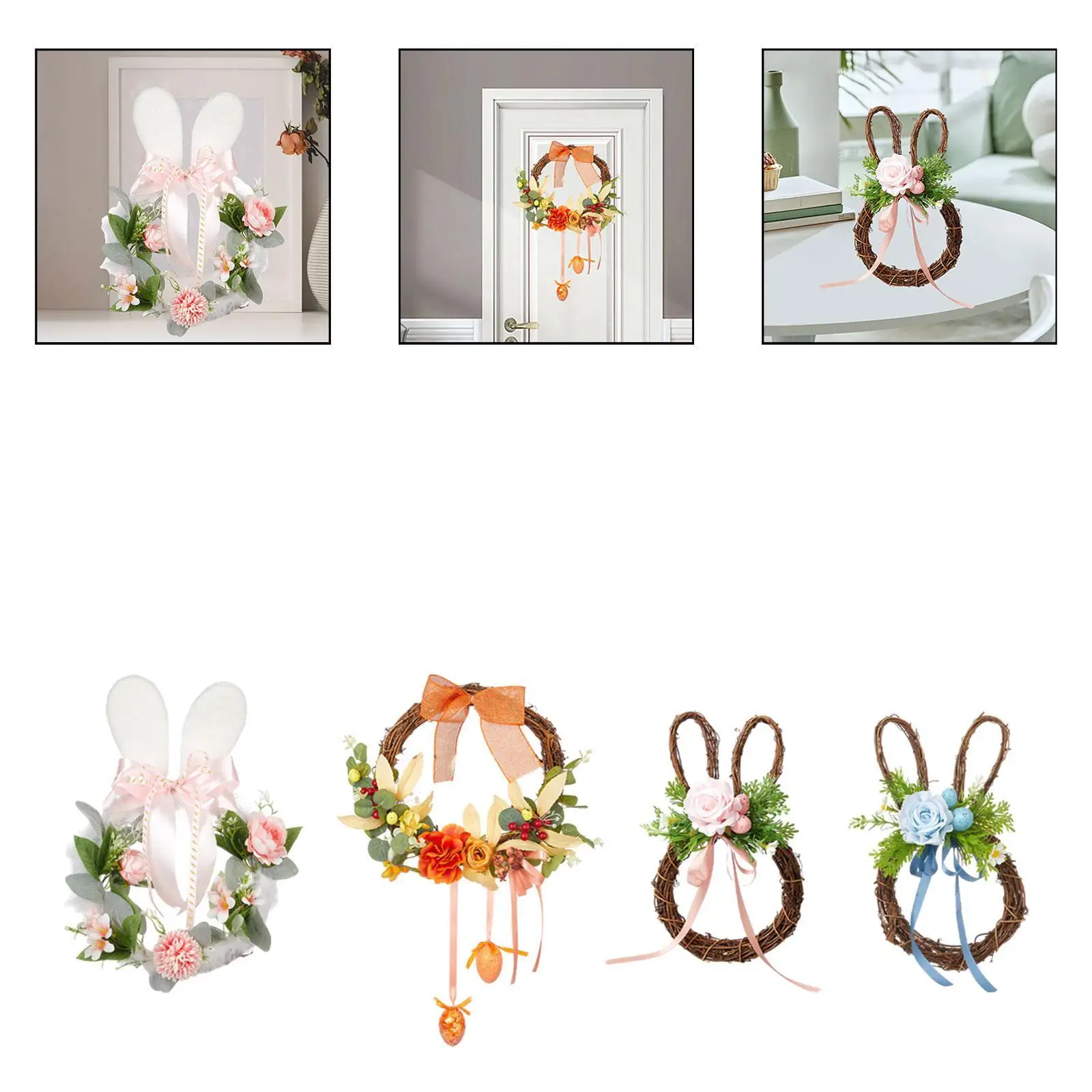 

Пасхальный венок, весенний венок для входной двери, декор для дома, пасхальное украшение для сада, офиса, фермерского дома, для использования в помещении/на улице, для патио
