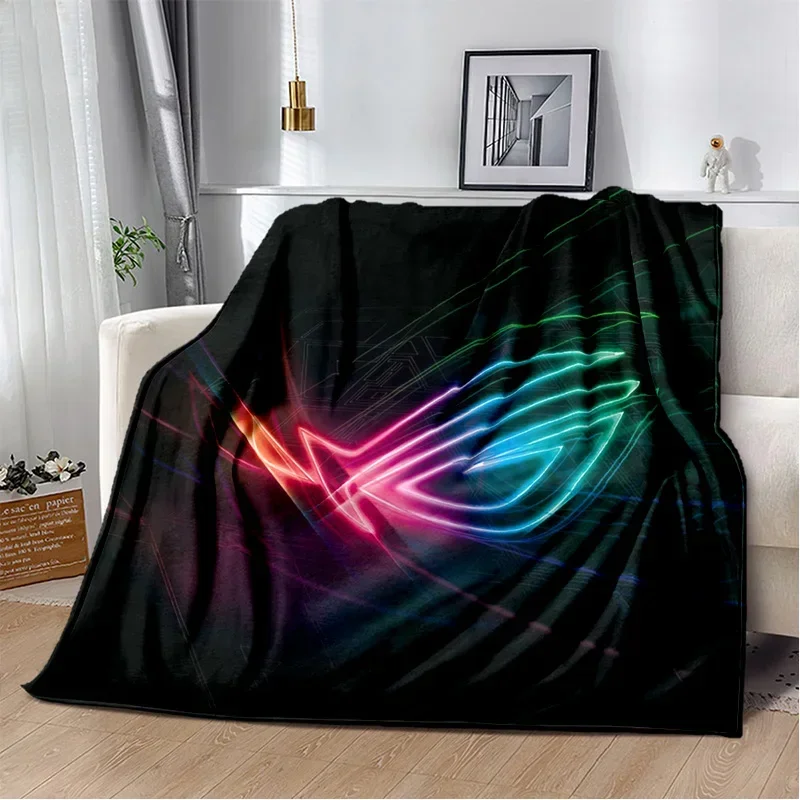 Soft and Warm Flannel Throw Blanket with Republic of Gamers Design – Customizable for Camping, Picnic, noon break,sheet,gift a21